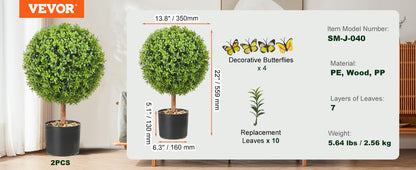 24/36/48in high Decorative Plants Green Plastic PE 1/2pcs Artificial Boxwood Tower Topiary Spiral Artificial Plant.