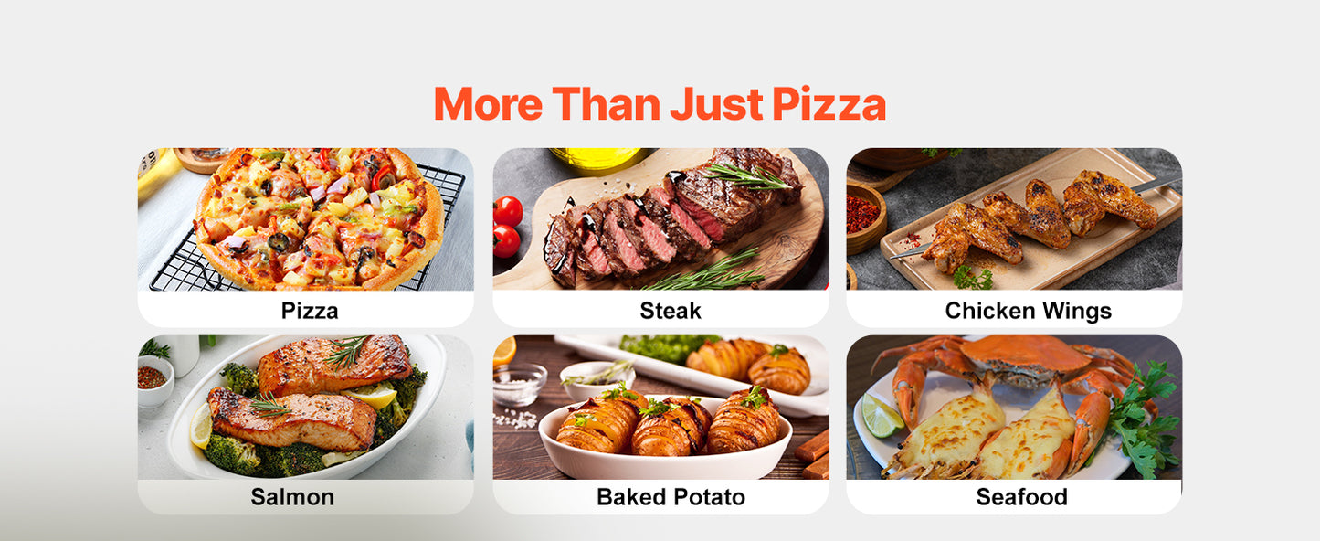 SucceBuy Propane Outdoor Pizza Oven 12In Portable Pizza-Cooker w/Thickened Pizza-Stone Carry Bag Pizza-Oven for Outside Backyard